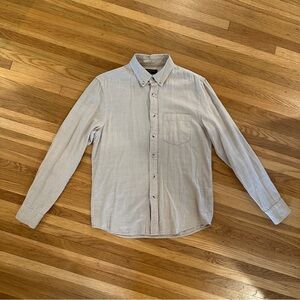 Men's Banana Republic Factory Beige Button-Up Shirt